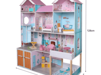 Wooden Dollhouse for Kids - 120×30×167 cm