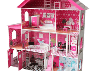 Wooden Dollhouse for Kids - 130×35×136 cm
