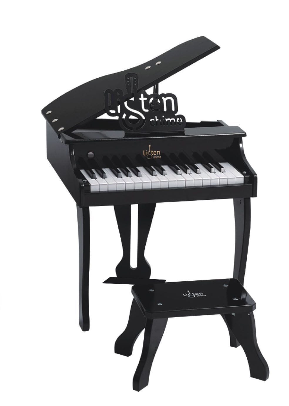 Piano Keyboard Toy for Kids - Pink with Microphone & Stool - Image 3