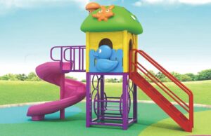 OUTDOOR PLAYGROUND TOY SWING WITH SLIDE SET SIZE ; 330*80*260 CM