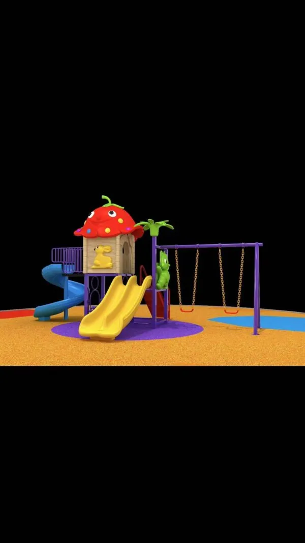 OUTDOOR PLAYGROUND TOY SWING WITH SLIDE SET  SIZE ; 580*350*260 CM