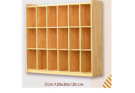 Wooden Freestanding / Wall Mounted 12 Compartment Shadow Box / Display Shelf Shelving Unit. Size: 120 X 30 X 120 cm