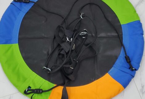 Round Swing Seat with Steel Frame & Carabiner – 100 cm