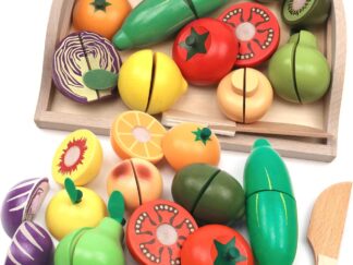 Plastic Cutting Fruits & Vegetables Toy Set for Kids – Pretend Play Kitchen Toy