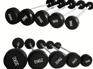 APEX Fixed Stright  Rubber Coated Barbell 10kg