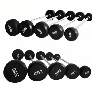 APEX FIXED STRIGHT RUBBER COATED BARBELL 15KG