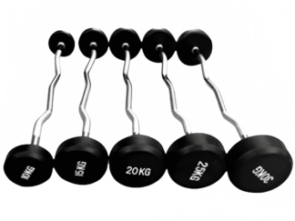 APEX Fixed Curl  Rubber Coated Barbell 10 , 15 , 30 , 35 , 40 , 45 , 50 kg