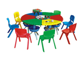 Indoor Colored Nursery School Furniture Plastic Tables