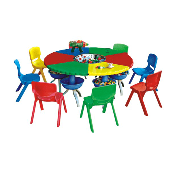 Indoor Colored Nursery School Furniture Plastic Tables