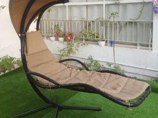 Garden Metal Swing chair Hanging swing bed with cushion Stand cover Air Porch Swing Hammock Chair with Canopy
