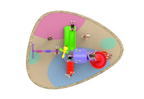 Outdoor Kids Playset with 3 Slides & 3 Swings – Safe, Colorful & Perfect for Backyard Fun – Size 480x285x260 cm