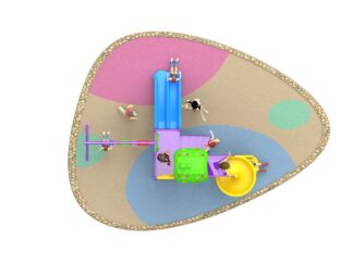 Vibrant Outdoor Kids Playset with 3 Slides & 3 Swings – Easy Assembly & Durable Design – Size 480x285x260 cm
