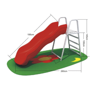 OUTDOOR INDOOR PLAYGROUND SLIDE PLATFORM H100 CM SIZE : NORMAL SLIDE 100 CM