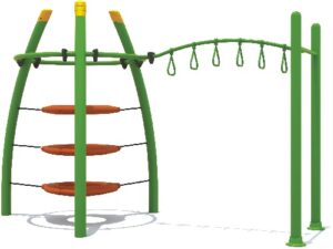OUTDOORS TOYS, KIDS MONKEY CLIMBER WITH HANGERS (410 X 90 X 270 CM)