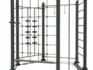Cube Climber Gym for Kids – Black Outdoor Play Set – Size: 240×300 cm
