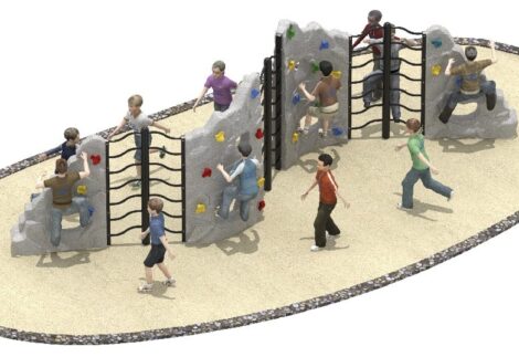 Jungle Gym with Net Climbing Wall – Plastic Frame – Size: 750×200×230 cm
