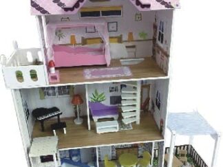 Wooden Dollhouse for Girls - 110×33×120 cm