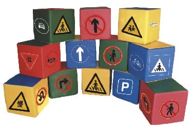 Soft Play Toys - Traffic Instruction Blocks - Indoor Use
