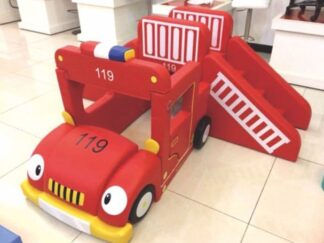 Fire Engine Playhouse with Double Slide - Indoor Soft Play Toy