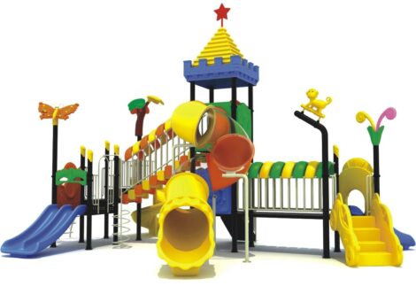 Outdoor Heavy Duty Playground Set – 5 Slides – Size: 950x500x500 cm
