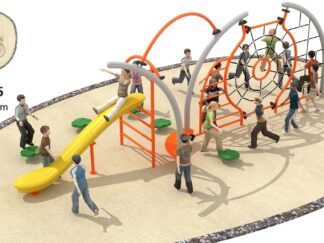 Outdoor Climbing Wall Set – Multi-User Jungle Gym – Size: 710×350×250 cm