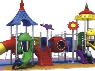 Outdoor Heavy Duty Playground Set – 4 Slides, 3 Swings & Monkey Bar – Size: 1070x670x400 cm