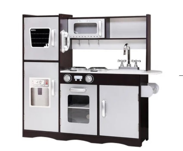 Wooden Kitchen Playset for Kids with 5 Utensils - 92×30×82.5 cm