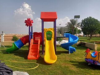 Outdoor Heavy Duty Playground Set for Kids – 3 Slides – Size: 680x360x380 cm