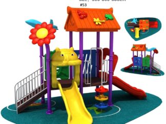 Outdoor Heavy Duty Playground Set for Kids – 2 Slides – Size: 500x300x330 cm