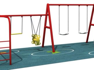 Outdoor Kids Playground Swing & Slide Set with Monkey Bar – Engaging & Safe – Size 500x280x250 cm