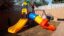 OUTDOOR PLAYGROUND TOY FOR KIDS WITH DOUBLE SLIDE AND 3 SWING, SIZE: 380X230X300CM
