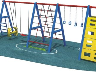 4-in-1 Outdoor Playset – Swing, Slide, Climber & Hanger – Size: 670×270×200 cm