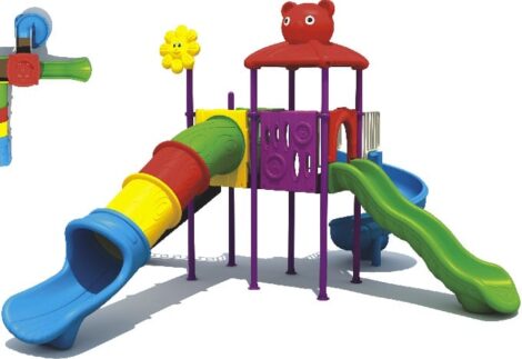Outdoor Playground Toy with 3 Different Slides – Unique Designs & Safe for Kids – Size 510x535x325 cm