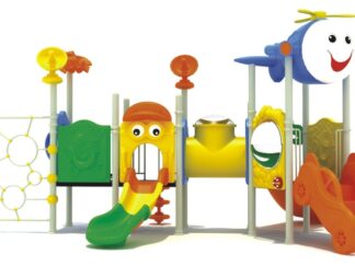 Outdoor Heavy Duty Playground Set for Kids – 3 Slides, 3 Swings & Climbing Net – Size: 630x415x410 cm