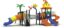 OUTDOOR HEAVY DUTY PLAYGROUND SET FOR KIDS, 5 SLIDES, 3 SWINGS. SIZE; 630X415X410CM