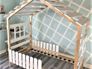 Bed like a house shape with fence wall