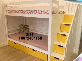 Bunk bed with side stair have a drawers