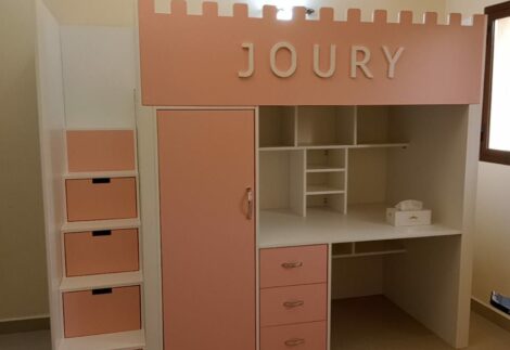 Bunk bed with stairs with drawers