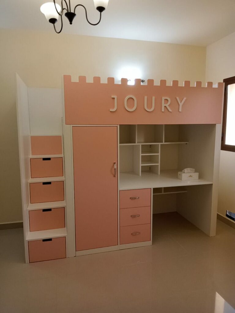 Bunk bed with stairs with drawers