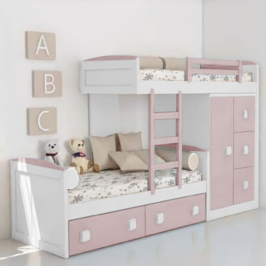 kids bed ,2 Bed, and closet