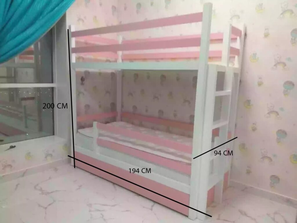 Bunk bed with climbing ladder, 2 colours