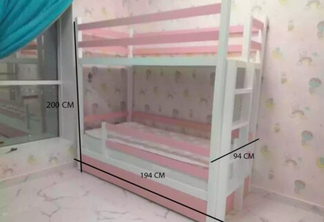 Bunk bed with climbing ladder, 2 colours