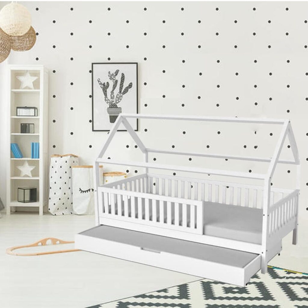 Frame bed with drawer