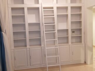 Classic Wall Library with Ladder