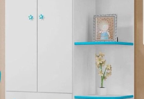 Kids' Star Wardrobe with Side Shelves