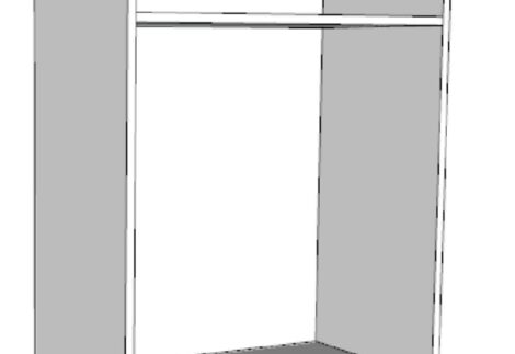 House-Shaped Clothes Rack with Storage Shelf