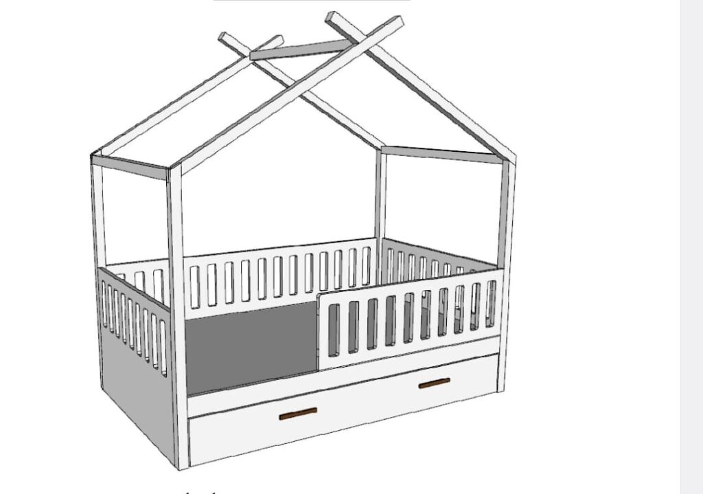 Tent bed with fence