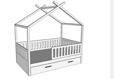 Tent bed with fence
