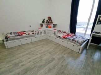 TRIPPLE BED -  L SHAPED