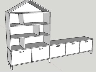 House Shelf with Storage Bench